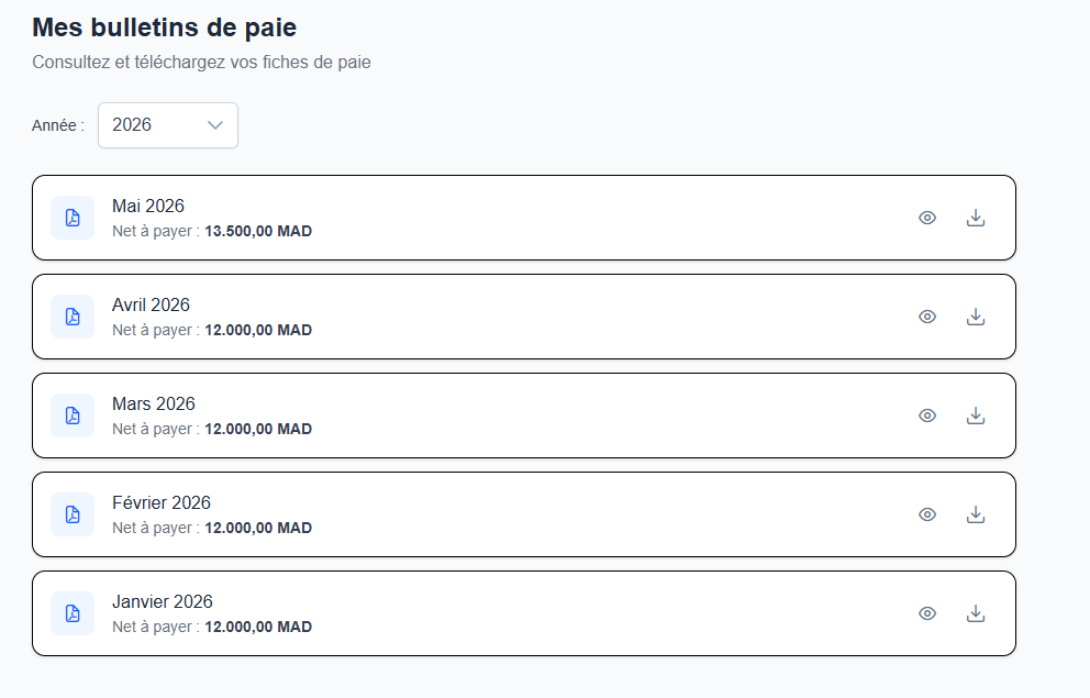 Portail salarié - Capture 2